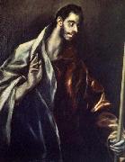 GRECO, El Apostle St Thomas oil painting on canvas